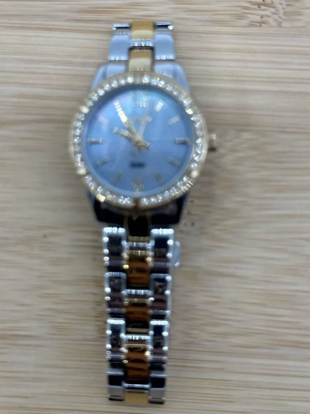 Timex Women's Solar Premium Dress 28mm TW2V39500JI Stainless Two-Tone Gold